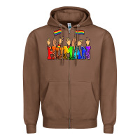 Chestnut human with hands and pride flags Zipper Hoodie - AdoDesignShop