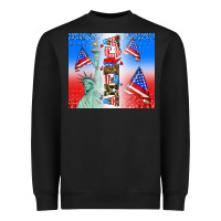 Black american flag  and america Heavyweight Sweatshirt - AdoDesignShop