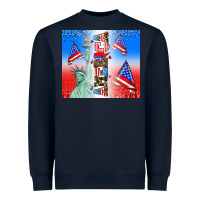 Navy american flag  and america Heavyweight Sweatshirt - AdoDesignShop