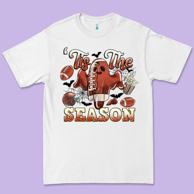 Tis The Season Football Halloween Premium Tee Designed By Cowgirlartshop