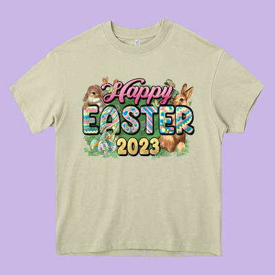 Happy Easter 2023 Heavy Core Tee Designed By Howdyjamesfarm