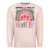 Pale Pink happiness is being an auntie Premium Sweatshirt - JahusDesignShop