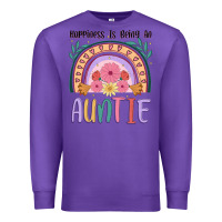 Purple happiness is being an auntie Premium Sweatshirt - JahusDesignShop