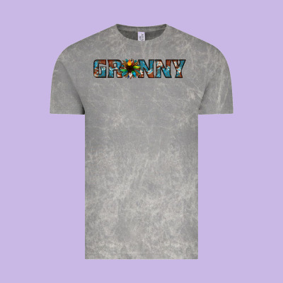 Granny Cowhide Sunflower Vintage Tee Designed By Jasminsmagicworld