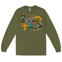 Army Green Western Blessed Long Sleeve Tee - FaDigitalArtStudio