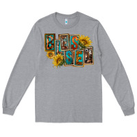 Heather Grey Western Blessed Long Sleeve Tee - FaDigitalArtStudio