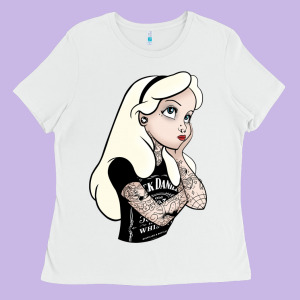 Alice Tattoo Ladies Tee Designed By Artisfamous