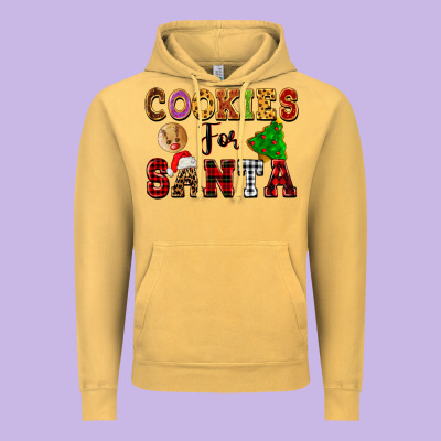 Cookies For Santa Vintage Hoodie Designed By Fadigitalartstudio