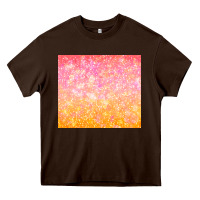 Chocolate Brown orange pink ombre glitter Heavy Core Tee - TumblerDesignByShophia