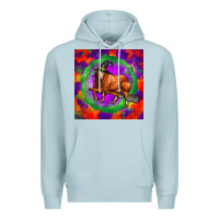 Blue Mist halloween red angus bull Premium Hoodie - LillyAllenDesigns