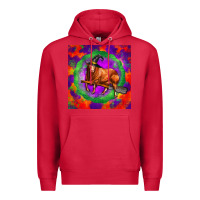 Cardinal halloween red angus bull Premium Hoodie - LillyAllenDesigns