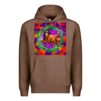 Chestnut halloween red angus bull Premium Hoodie - LillyAllenDesigns