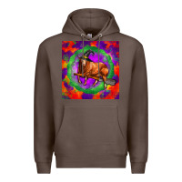 Coffee halloween red angus bull Premium Hoodie - LillyAllenDesigns