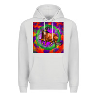 Dove Grey halloween red angus bull Premium Hoodie - LillyAllenDesigns