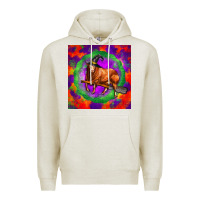 Oatmeal Heather halloween red angus bull Premium Hoodie - LillyAllenDesigns