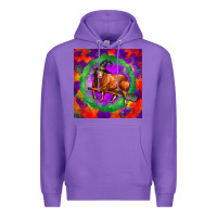 Purple halloween red angus bull Premium Hoodie - LillyAllenDesigns