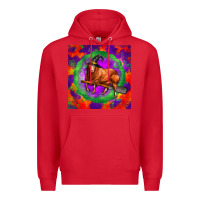 Halloween Red Angus Bull Premium Hoodie | Teevron