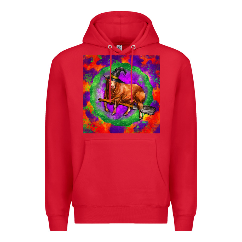 Halloween Red Angus Bull Premium Hoodie by LillyAllenDesigns | Teevron