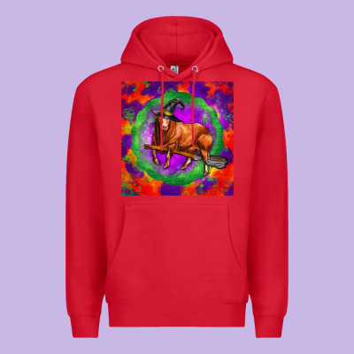 Halloween Red Angus Bull Premium Hoodie Designed By Lillyallendesigns