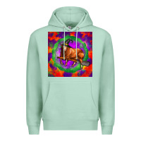 Seafoam halloween red angus bull Premium Hoodie - LillyAllenDesigns