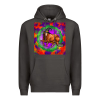 Smoke halloween red angus bull Premium Hoodie - LillyAllenDesigns