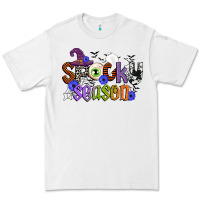 White spooky season Premium Tee - CowGirlArtShop