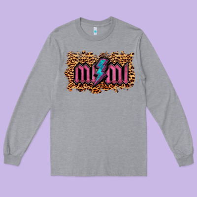 Leopard Mimi Lightning Long Sleeve Tee Designed By Ranaportraitstore