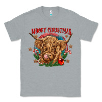Heather Grey mooey christmas Classic Tee - CowGirlArtShop
