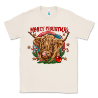 Natural mooey christmas Classic Tee - CowGirlArtShop