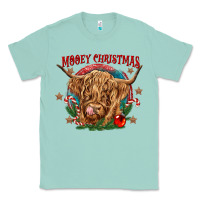 Seafoam mooey christmas Classic Tee - CowGirlArtShop