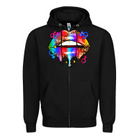 Black pride lips Zipper Hoodie - AdoDesignShop