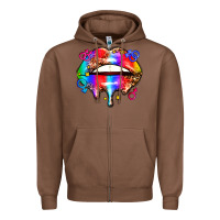 Chestnut pride lips Zipper Hoodie - AdoDesignShop