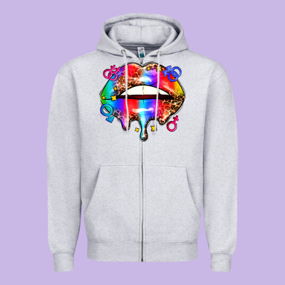 Pride Lips Zipper Hoodie Designed By Adodesignshop