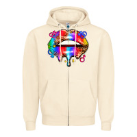 Sandshell pride lips Zipper Hoodie - AdoDesignShop