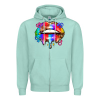 Seafoam pride lips Zipper Hoodie - AdoDesignShop
