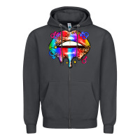 Smoke pride lips Zipper Hoodie - AdoDesignShop