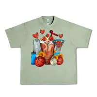 Oil Green Basketball Sunflower Frappe Urban Heavy Tee - FaDigitalArtStudio