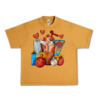 Peanut Butter Basketball Sunflower Frappe Urban Heavy Tee - FaDigitalArtStudio