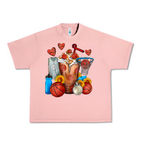 Salmon Basketball Sunflower Frappe Urban Heavy Tee - FaDigitalArtStudio