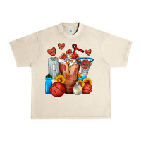Sandshell Basketball Sunflower Frappe Urban Heavy Tee - FaDigitalArtStudio
