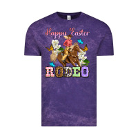 Cloud Purple Happy Easter rodeo cowgirl Vintage Tee - OliviaCreatesArt