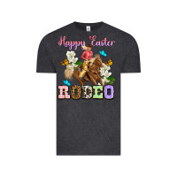Vintage Black Happy Easter rodeo cowgirl Vintage Tee - OliviaCreatesArt