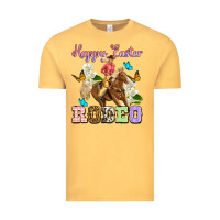 Vintage Mustard Happy Easter rodeo cowgirl Vintage Tee - OliviaCreatesArt