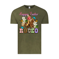 Vintage Olive Happy Easter rodeo cowgirl Vintage Tee - OliviaCreatesArt