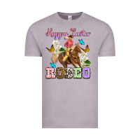 Vintage Zinc Happy Easter rodeo cowgirl Vintage Tee - OliviaCreatesArt