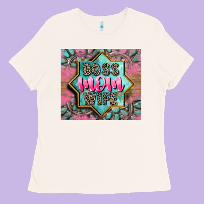 Boss Mom Wife Ladies Tee Designed By Cowgirlartshop