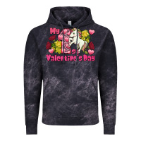 Cloud Black My first valentine's day unicorn Vintage Hoodie - FaDigitalArtStudio