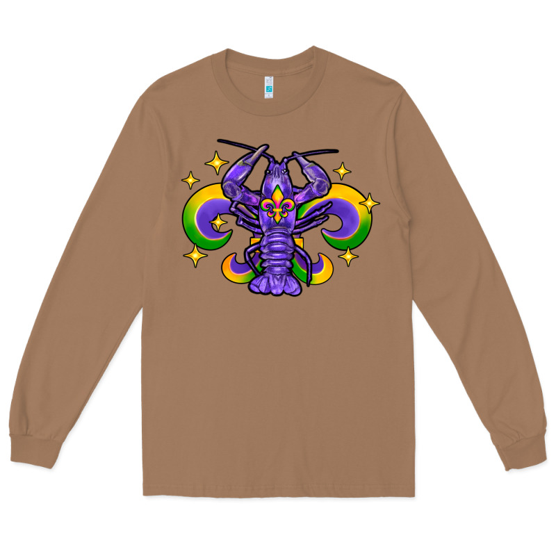 Mardi Gras Crawfish 2 Long Sleeve Tee by FaDigitalArtStudio | Teevron