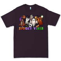 Plum spooky vibes sports ghosts Premium Tee - CowGirlArtShop