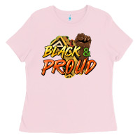 Bubblegum Pink Black and proud Ladies Tee - HowdyJamesFarm